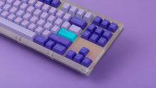 Load image into Gallery viewer, Keycult No. 1 / TKL Series 22 with keycaps on purple background close up on right side