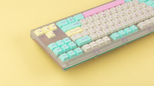 Load image into Gallery viewer, Keycult No. 1 / TKL Series 22 with keycaps on yellow background close up of right side back view