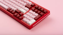 Load image into Gallery viewer, Keycult No. 1/1800 Darling Edition with GMK CYL Darling keycaps close up on right side angled