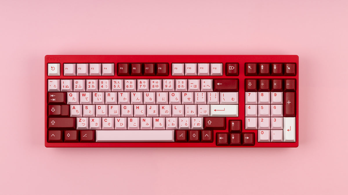  Keycult No. 1/1800 Darling Edition with GMK CYL Darling keycaps Keycult No. 1/1800 Darling Edition with GMK CYL Darling keycaps top down 