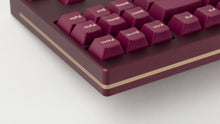 Load image into Gallery viewer, Keycult No.1 purple violet TKL close up on back right side with keycaps