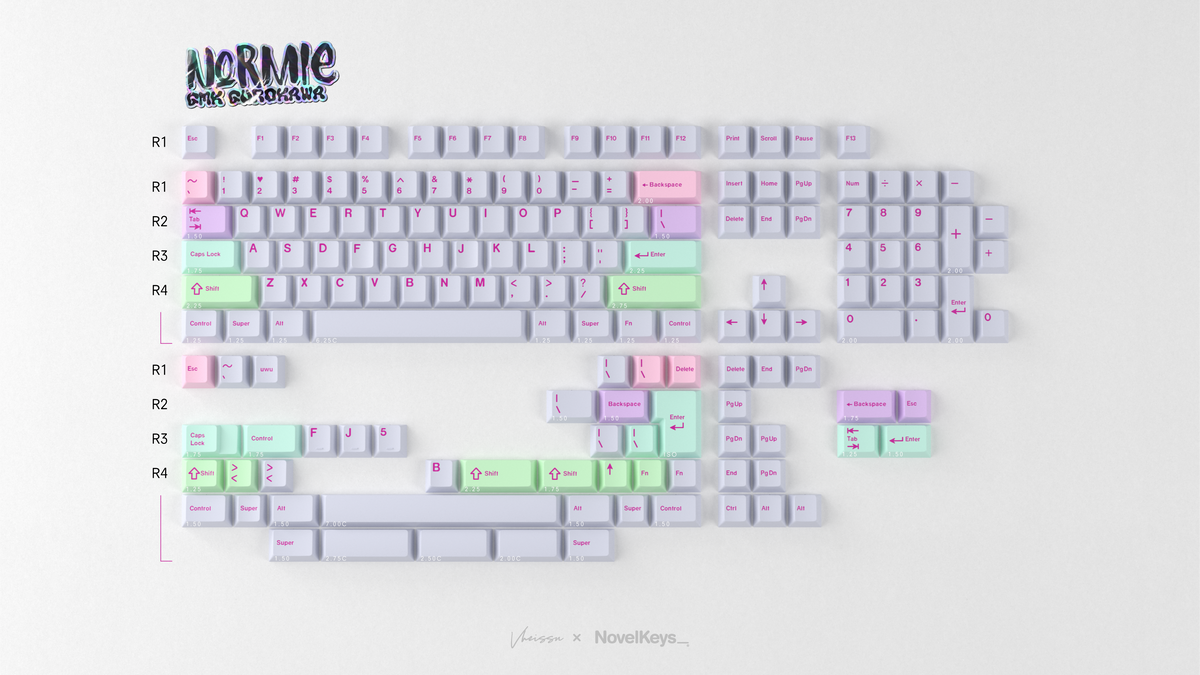  render of GMK CYL Gurokawa Normie Base Kit 