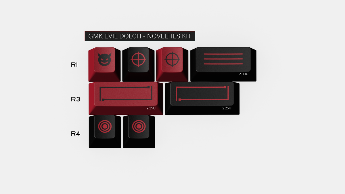  render of GMK CYL Evil Dolch Novelties Kit 