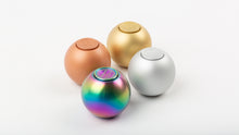 Load image into Gallery viewer, Four orbs in copper, gold, silver, and rainbow colorway