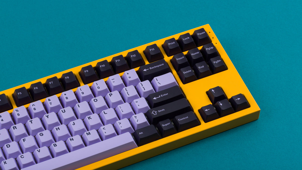  PBT Taro on a yellow NK87 zoomed in right 