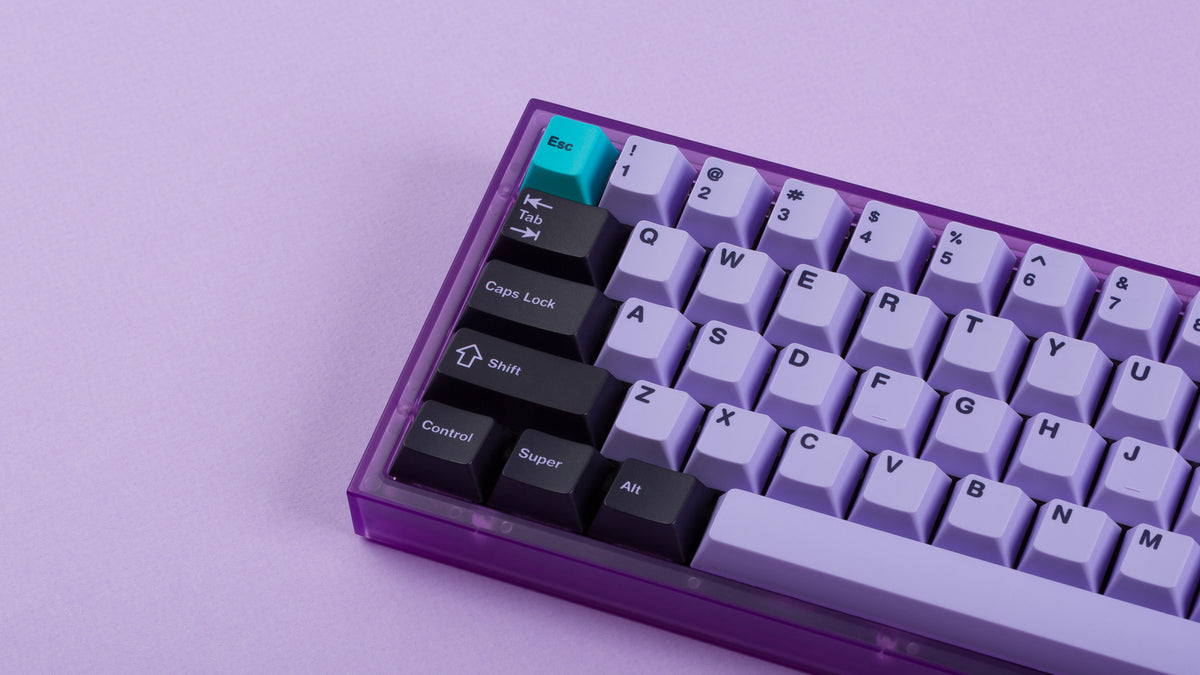  PBT Taro on a purple keyboard zoomed in left 