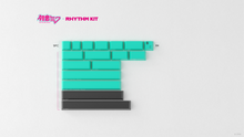 Load image into Gallery viewer, render of GMK CYL Hatsune Miku rhythm spacebars kit
