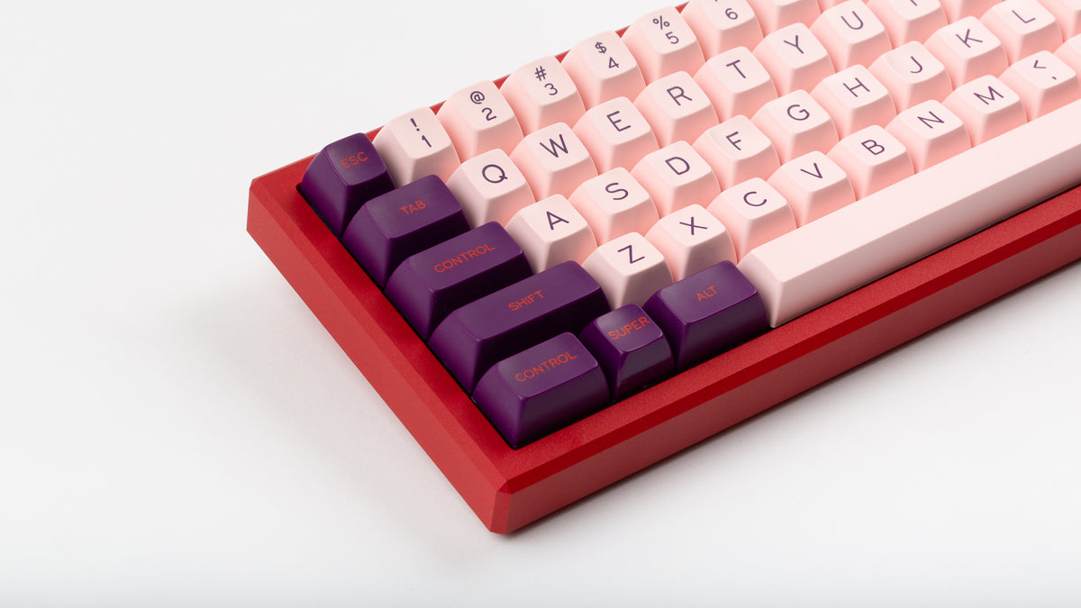  SA Grand Budapest on a red keyboard close up on left side angled 