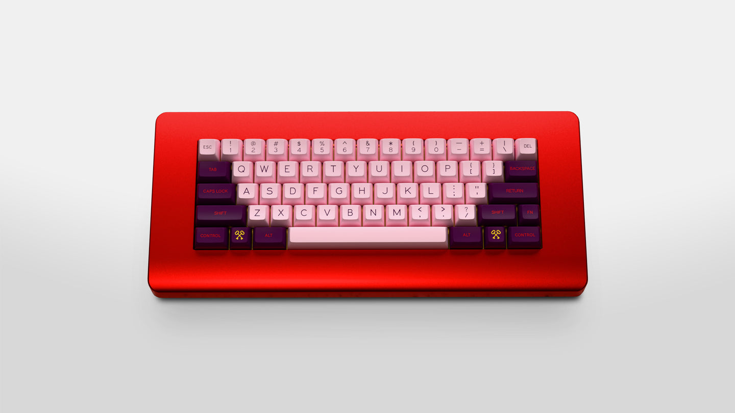 render of SA Grand Budapest on a red keyboard