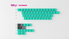 Load image into Gallery viewer, render of GMK CYL Hatsune Miku voicebank alphas kit