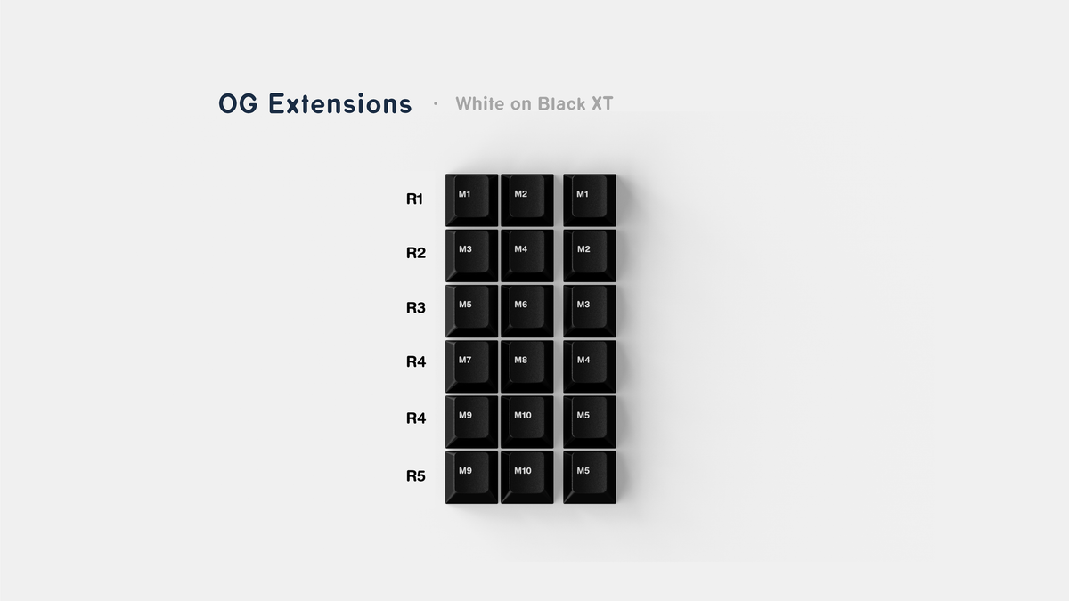  render of OG Extensions White on Black XT 