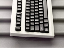 Load image into Gallery viewer, GMK CYL WoB black keycaps on silver keyboard, close-up of left side modifier keys