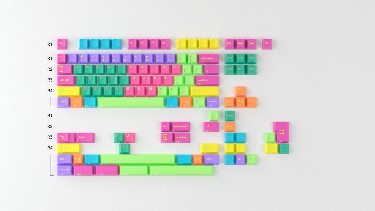  render of GMK CYL Windbreaker base kit 
