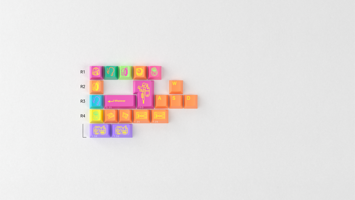  render of GMK CYL Windbreaker Novelties Kit 