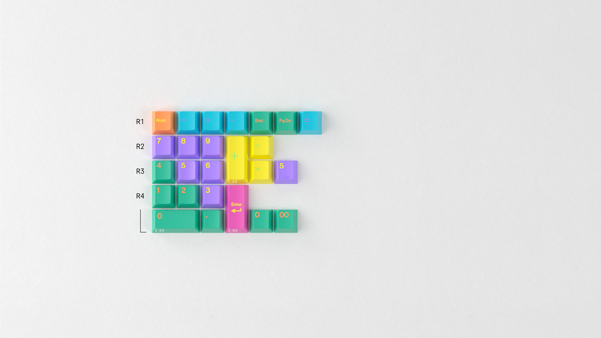  render of GMK CYL Windbreaker numpad 