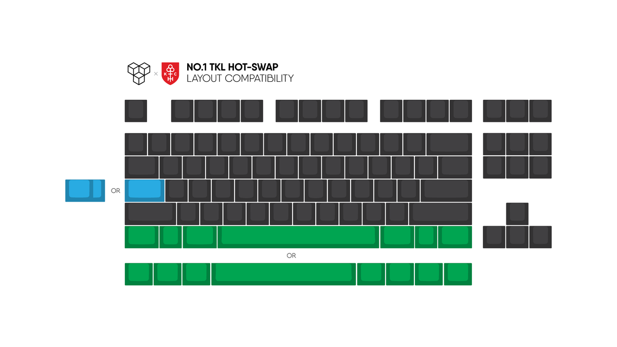  render of Keycult No. 1 Hot Swap PCB Layout Compatibility 