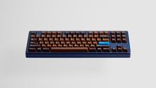 Load image into Gallery viewer, Render of GMK CYL Chocolatier keycaps on a keyboard, clean studio view of the full set