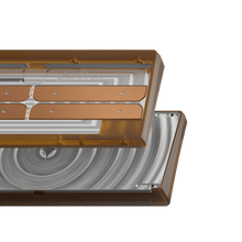 Load image into Gallery viewer, hidden render of cloudnine with amber stainless steel hhkb combo