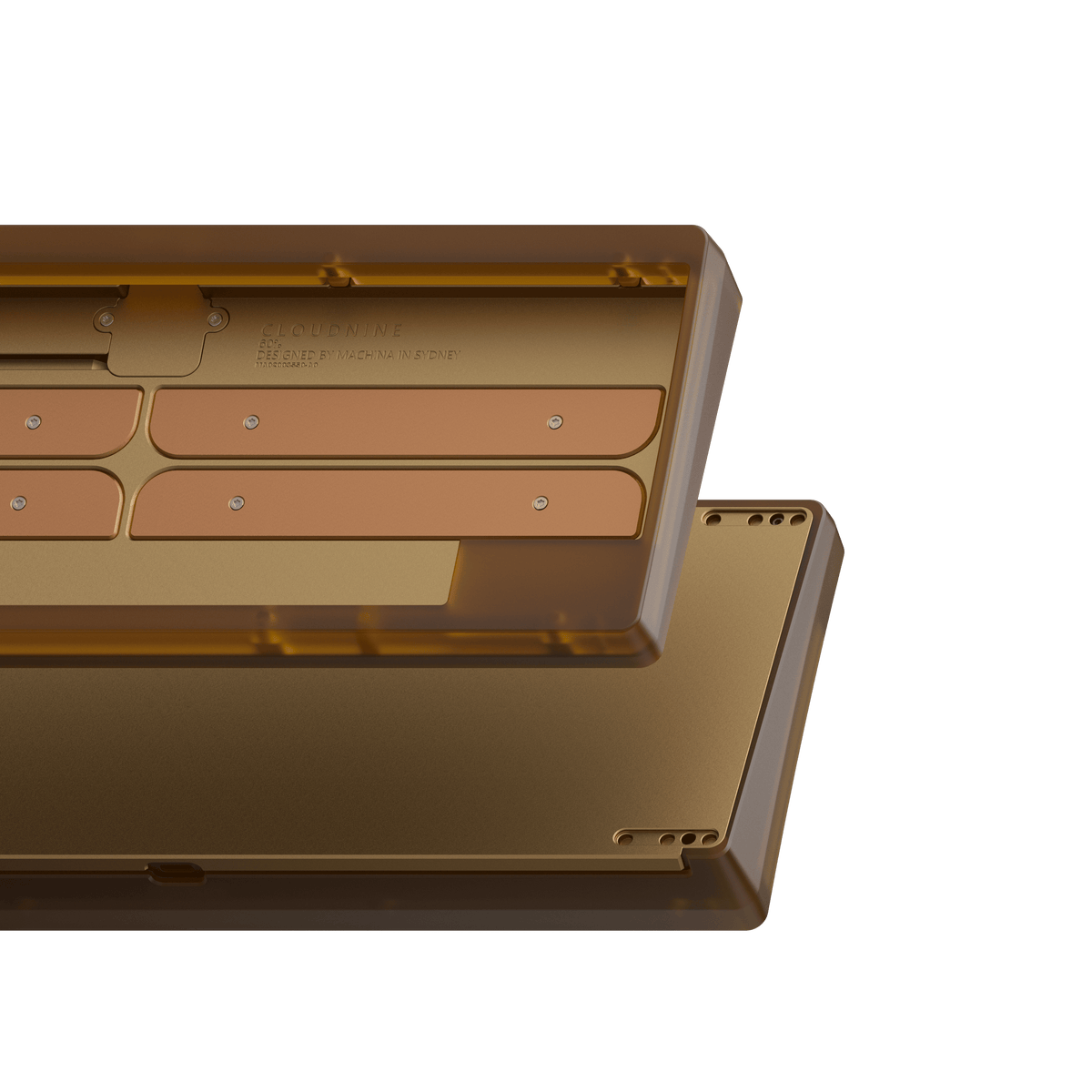  hidden render of cloudnine with amber brass hhkb combo 