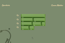 Load image into Gallery viewer, render of GMK CYL Cream Matcha Spacebars Kit