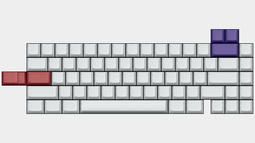  render of Curve 65 pcb layout 