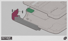Load image into Gallery viewer, Render of Key Boy Advance hotswap PCB detail