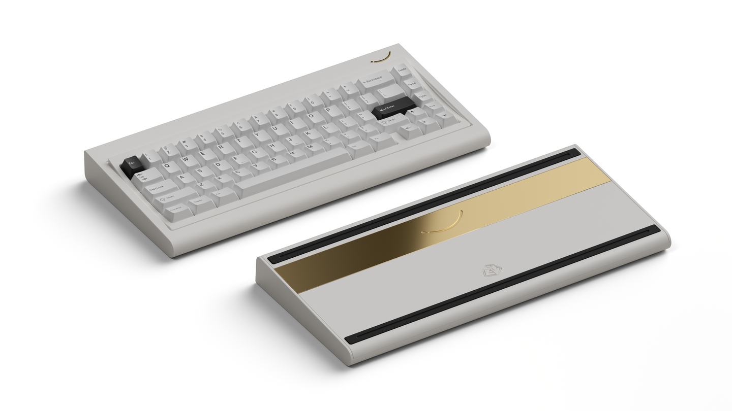 render of Curve 65 ivory polished gold weight