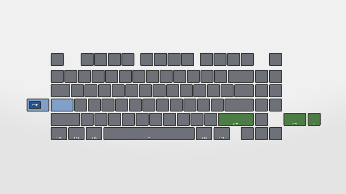 render of Matrix MRTAXI keyboard layout