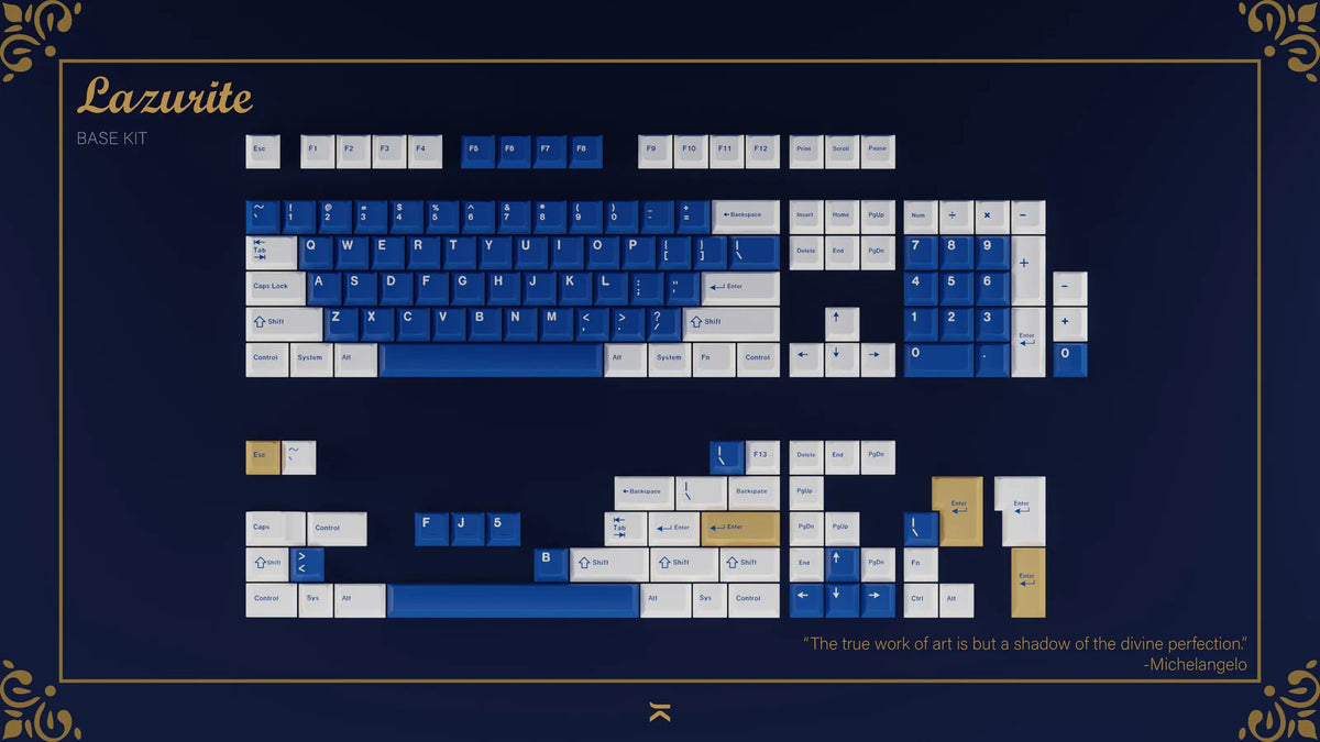  render of GMK CYL Lazurite Base Kit 