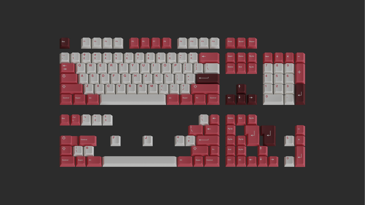  render of GMK CYL Lychee Base Kit 