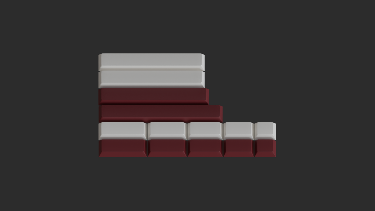  render of GMK CYL Lychee Spacebar Kit 