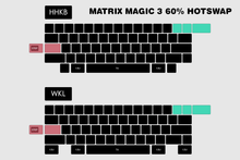 Load image into Gallery viewer, render of Matrix MAGIC3 60% Hot Swap PCB (1.6mm)