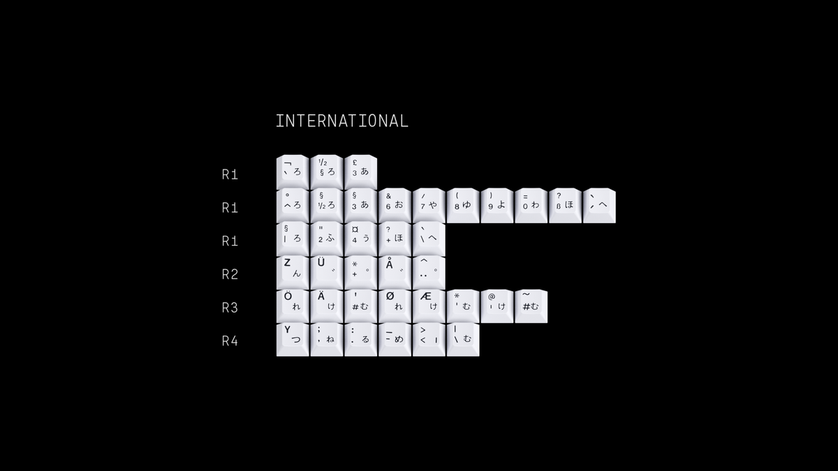  render of GMK CYL modern ink international kit 