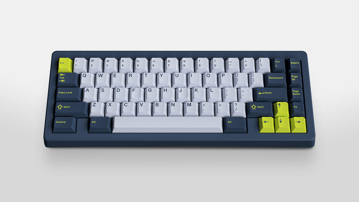 GMK CYL Grand Prix on a blue keyboard centered 