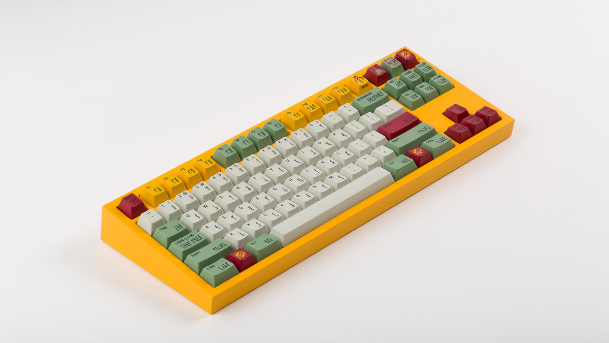  GMK CYL Boba Fett on a yellow NK87 left angled 