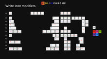 Load image into Gallery viewer, Render of GMK CYL Colorchrome white icon modifiers kit