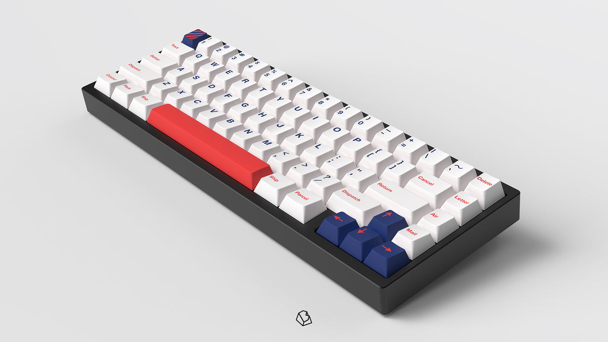  Render of GMK CYL Parcel on a black keyboard angled 