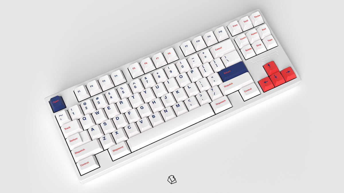  Render of GMK CYL Parcel on a white Jane keyboard angled 