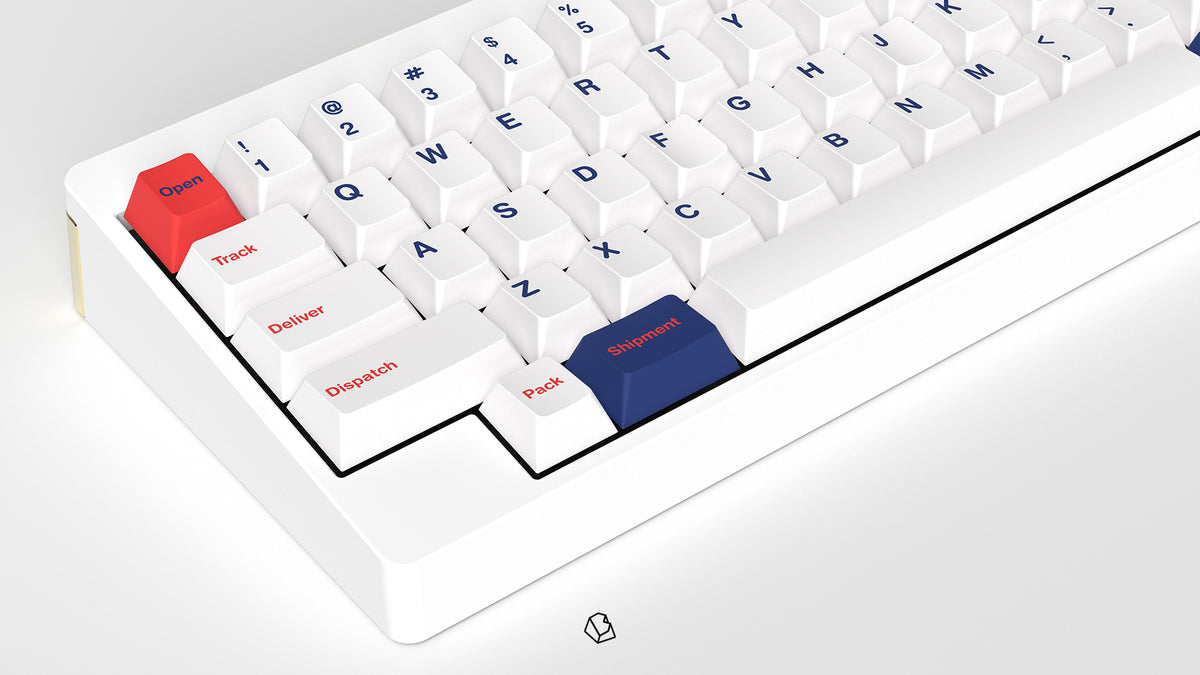  Render of GMK CYL Parcel on a white keyboard zoomed in on left 