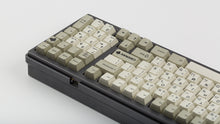 Load image into Gallery viewer, GMK CYL Classic Retro Zhuyin on a dark grey keyboard back view right side