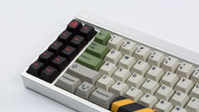 Load image into Gallery viewer, Ghostbustin PBT Keycaps on a silver keyboard zoomed in on left