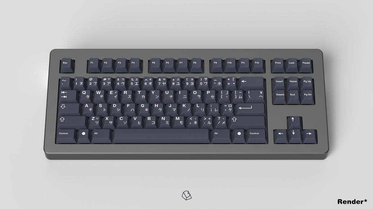  GMK CYL Honor dark base on a gray keyboard centered 