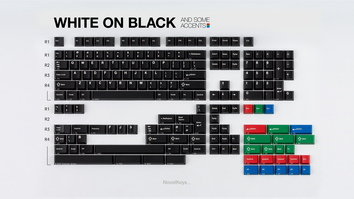 Key Kobo White on Black – NovelKeys LLC