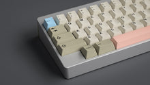Load image into Gallery viewer, GMK CYL Mr. Sleeves R2 on a silver keyboard zoomed in on left