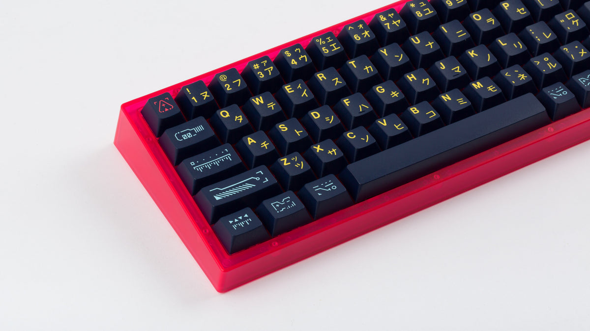  pink case featuring awaken keycaps left side 