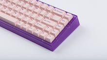 Load image into Gallery viewer, Cherry Blossom on a purple keyboard zoomed in right