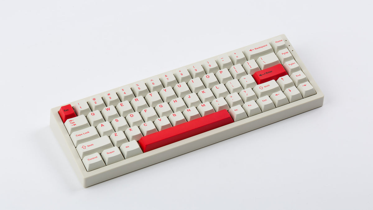  Cherry Ember on a beige keyboard angled 