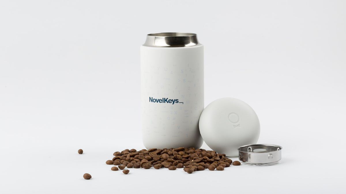  NovelKeys Fellow travel mug with splash guard and lid removed 