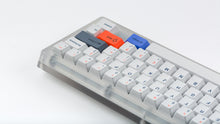 Load image into Gallery viewer, Cherry Industrial Keys on a translucent keyboard back view right side