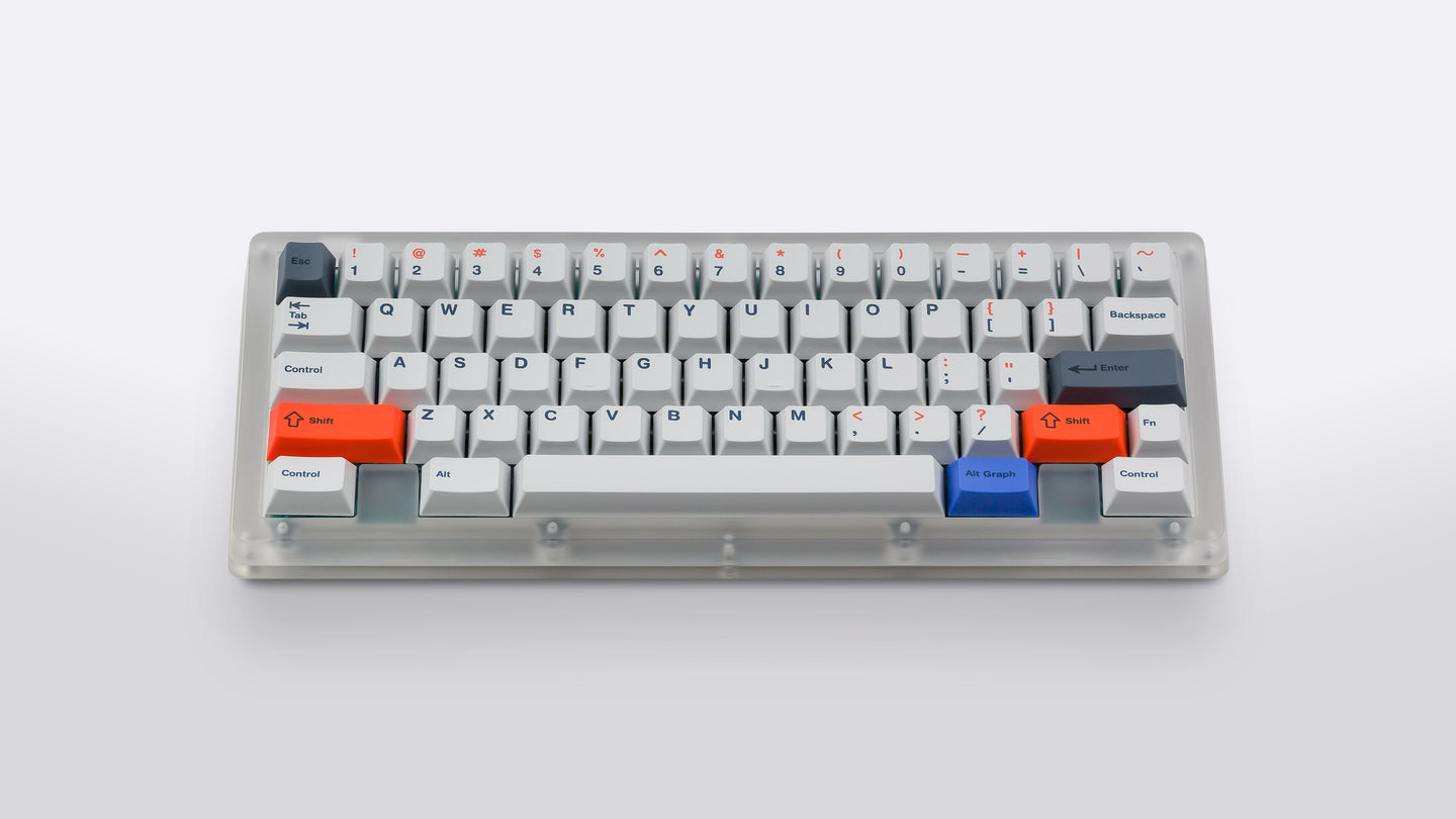 Cherry Industrial Keys on a translucent keyboard